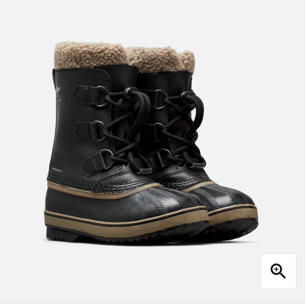 NEW IN BOX | SOREL YOOT PAC TP Youth Waterproof Boot | Black | Size 7-Big Kid